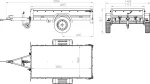 Tieflader Pkw Anhänger Garden Trailer 200 KIPP 200x106 cm 750 kg [mit Hochspriegel, Hochplane und Stützrad] – Bild 6