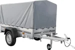 Tieflader Pkw Anhänger Garden Trailer 200 KIPP 200x106 cm 750 kg [mit Hochspriegel, Hochplane und Stützrad]