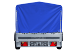 Auto Anhänger 230x125 Garden Trailer 230 KIPP Unitrailer 750 kg mit Stützrad, blauer Hochplane und Hochspriegel – Bild 6